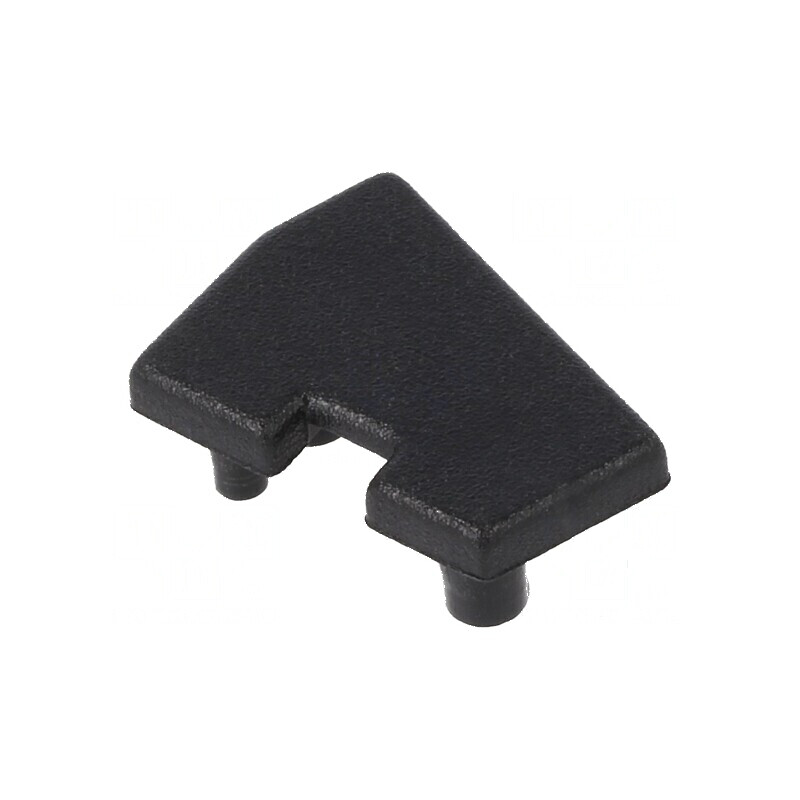 Obturator LED profil negru 2 buc ABS GEN2 cu orificiu pentru iluminat | Electronic-mag.ro | Componente Electronice