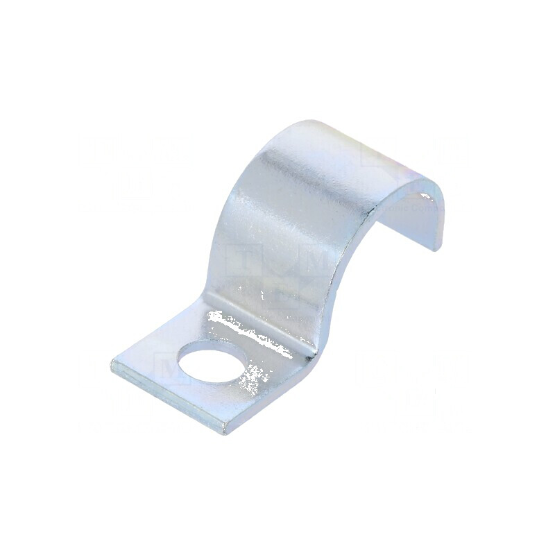 Clemă montată cu şurub pentru Ø buclă 17mm, Ø orificiu montare 6mm, lăţime 14mm | Electronic-mag.ro | Componente Electronice