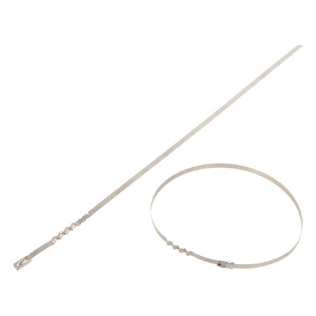 Colier de strângere din oțel natural, L: 360mm, W: 4,6mm, 445N | Electronic-mag.ro | Componente Electronice