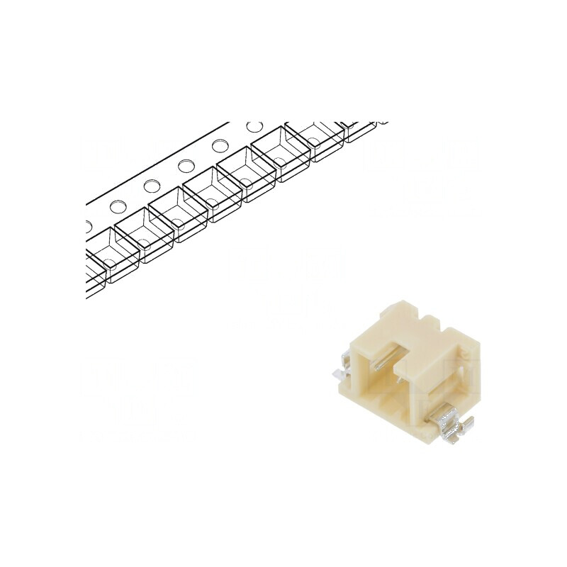 Conector cablu-cablu/PCB soclu tată PIN 2 DF3 Pas 2mm SMT - Componentă electronică | Electronic-mag.ro | Componente Electronice