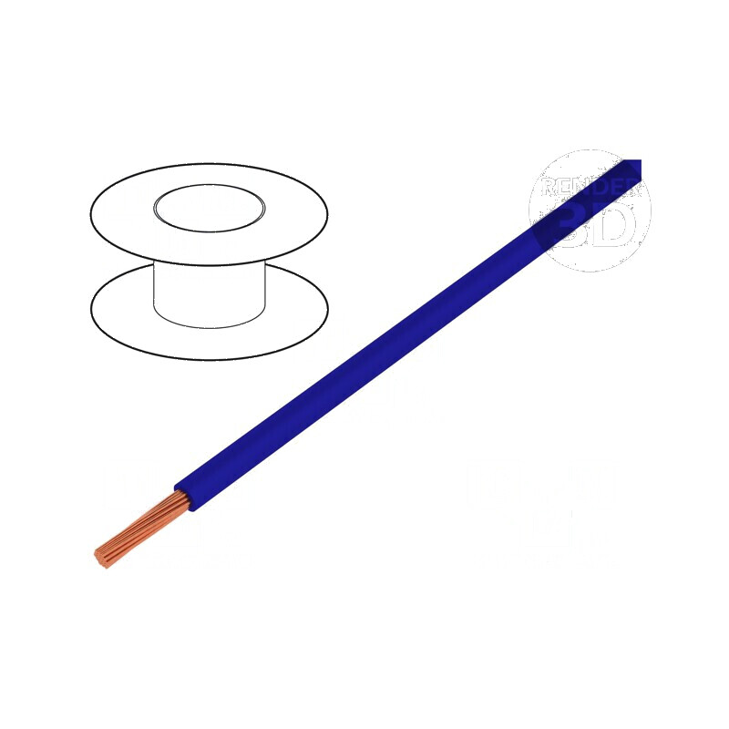 Cablu electric H05V-K litat 0,75mm² PVC albastru ultramarin 250m | Electronic-mag.ro | Componente Electronice