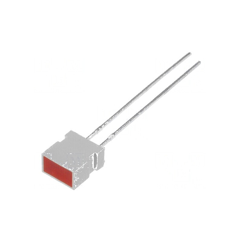 LED dreptunghiular 6,15x3,65mm cu perete lateral roșu 100° - iluminare eficientă | Electronic-mag.ro | Componente Electronice