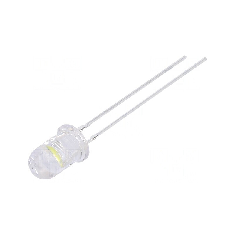 LED 5mm alb rece 18000-22000mcd 85° convex pentru iluminare decorativă | Electronic-mag.ro | Componente Electronice