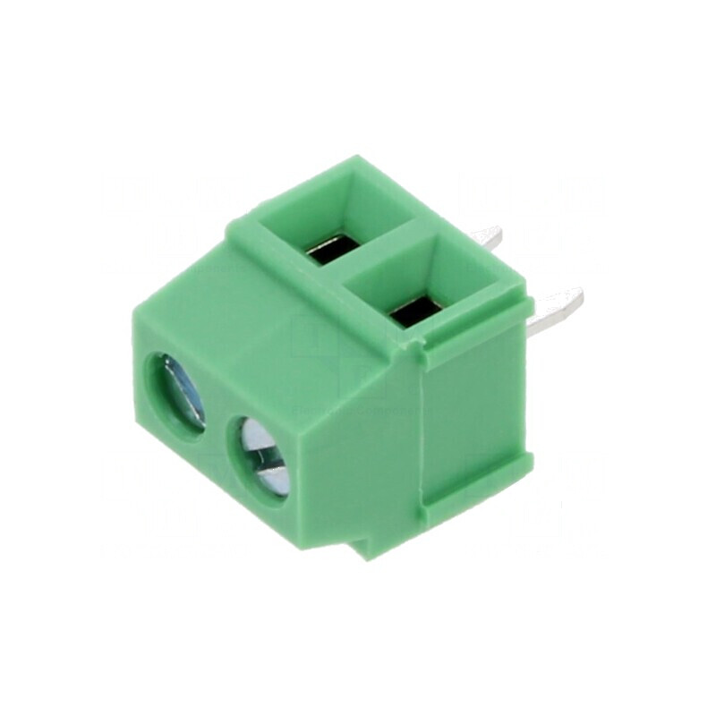 Regletă de conexiuni dreptunghiulară pentru PCB, 3,81mm, 2 piste | Electronic-mag.ro | Componente Electronice