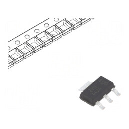 Tranzistor N-MOSFET unipolar 240V 0,5A SOT223 - 1,5A 2,5W | Electronic-mag.ro | Componente Electronice