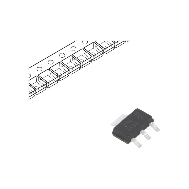 Tranzistor N-MOSFET unipolar 240V 0,5A SOT223 - 1,5A 2,5W | Electronic-mag.ro | Componente Electronice