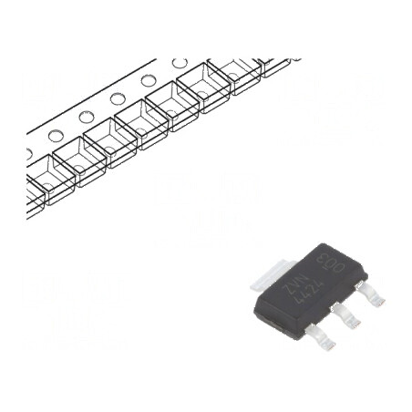 Tranzistor N-MOSFET unipolar 240V 0,5A SOT223 - 1,5A 2,5W | Electronic-mag.ro | Componente Electronice
