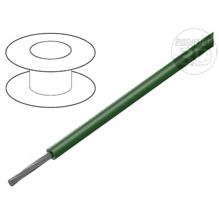 Cablu litat 24AWG PVC verde închis 300V 30m 100ft - Cablu electric de înaltă calitate | Electronic-mag.ro | Componente Electroni