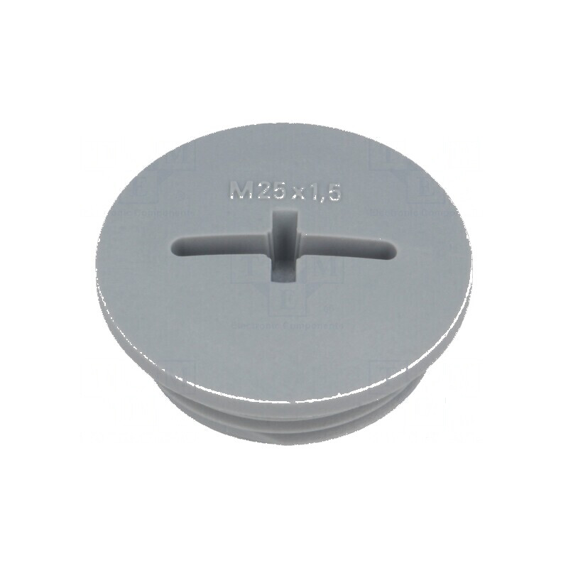 Capac de protecţie M25 1,5 IP54 poliamidă gri închis 8mm - Accesoriu cabluri industriale | Electronic-mag.ro | Componente Electr