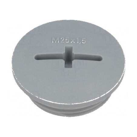 Capac de protecţie M25 1,5 IP54 poliamidă gri închis 8mm - Accesoriu cabluri industriale | Electronic-mag.ro | Componente Electr