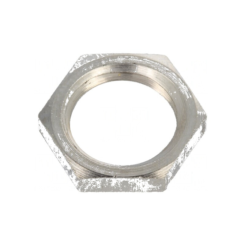 Piuliță M12 din alamă nichelată, 15mm, filet metric, pas 1,5 | Electronic-mag.ro | Componente Electronice