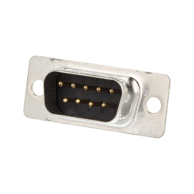 Mufă tată D-Sub PIN 9 pe cablu lipire cu pini ştanţaţi | Electronic-mag.ro | Componente Electronice