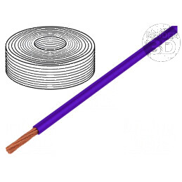 Cablu electric LifY 1x0,25mm² litat cu cupru, PVC violet, 300V, rezistent la temperaturi între -15 și 80°C | Electronic-mag.ro |