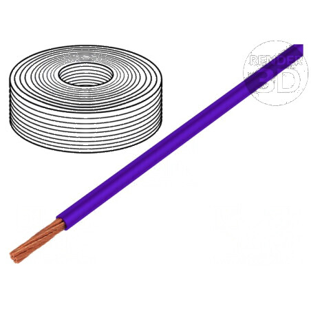 Cablu electric LifY 1x0,25mm² litat cu cupru, PVC violet, 300V, rezistent la temperaturi între -15 și 80°C | Electronic-mag.ro |