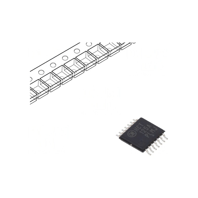 Buffer digital non-inversor IC 4 canale CMOS TTL SMD TSSOP14 HCT | Electronic-mag.ro | Componente Electronice