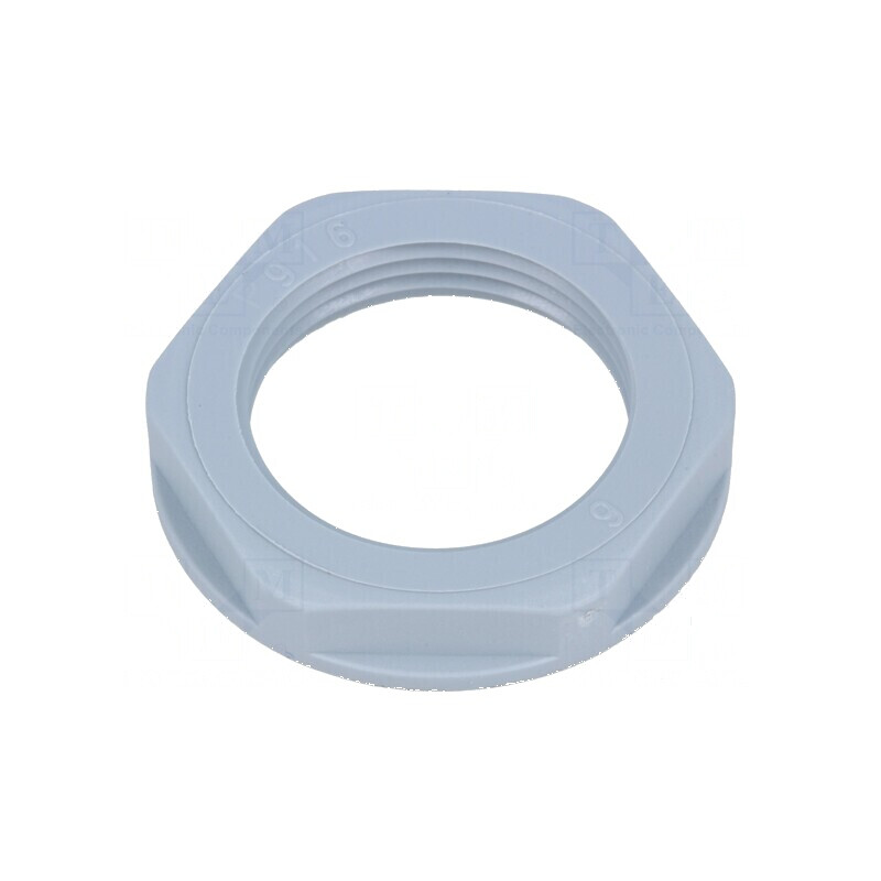 Piuliță PG16 din poliamidă UL94V-2 30mm gri pentru temperature -20 până la 100°C, filet PG | Electronic-mag.ro | Componente Elec
