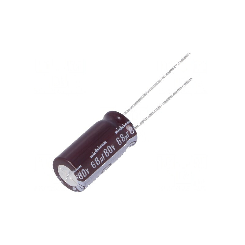 Condensator electrolitic low ESR THT 68uF 80VDC Ø10x20mm pentru circuite electronice | Electronic-mag.ro | Componente Electronic