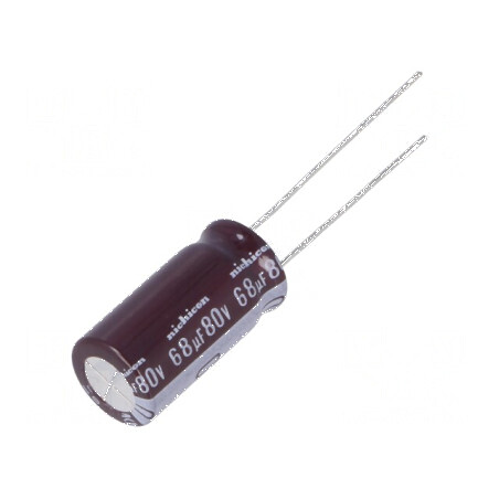 Condensator electrolitic low ESR THT 68uF 80VDC Ø10x20mm pentru circuite electronice | Electronic-mag.ro | Componente Electronic