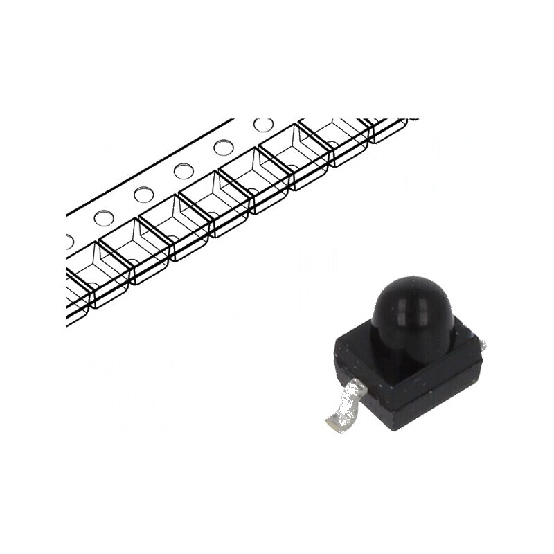 Fotodiodă PIN SMD 1,9mm Gull Wing 940nm 30° convex pentru detecție luminositate 870-950nm | Electronic-mag.ro | Componente Elect Fotodiodă PIN SMD 1,9mm Gull Wing 940nm 30° convex pentru detecție luminositate 870-950nm | Electronic-mag.ro | Componente Elect