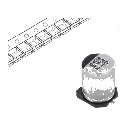 Condensator electrolitic SMD 330uF 35VDC low ESR Ø8x10,2mm | Electronic-mag.ro | Componente Electronice