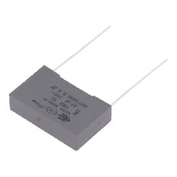 Condensator polipropilenă X2 F863 0,47uF 26,5x16x7mm THT - componentă electronică de calitate | Electronic-mag.ro | Componente E