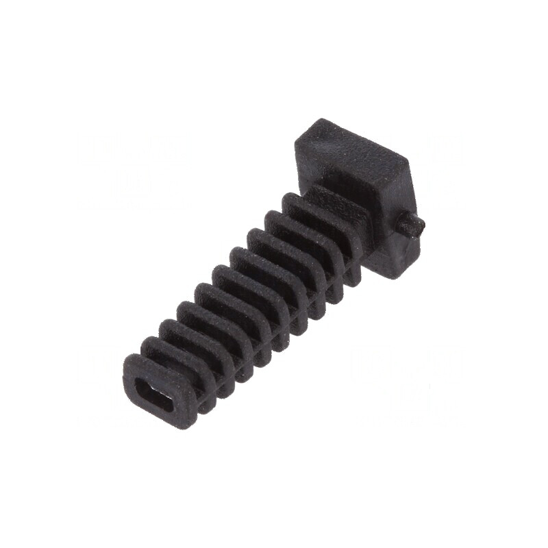 Manşon elastomer negru pentru panouri cu grosimea maximă de 2,2 mm, lungime 25 mm | Electronic-mag.ro | Componente Electronice