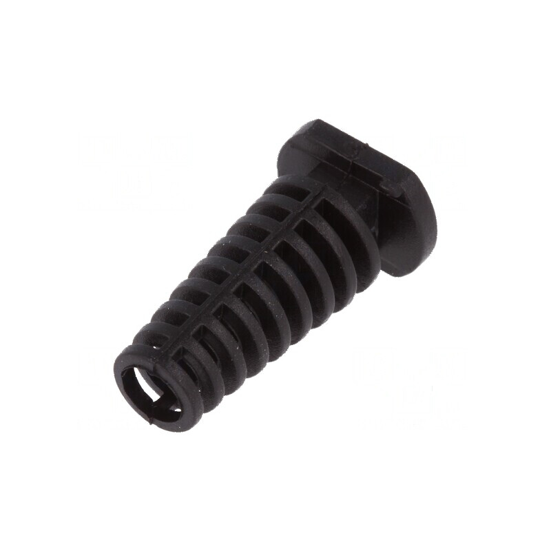 Manşon elastomer negru Øorif 5mm, grosime panou max. 3mm, lungime 25mm | Electronic-mag.ro | Componente Electronice