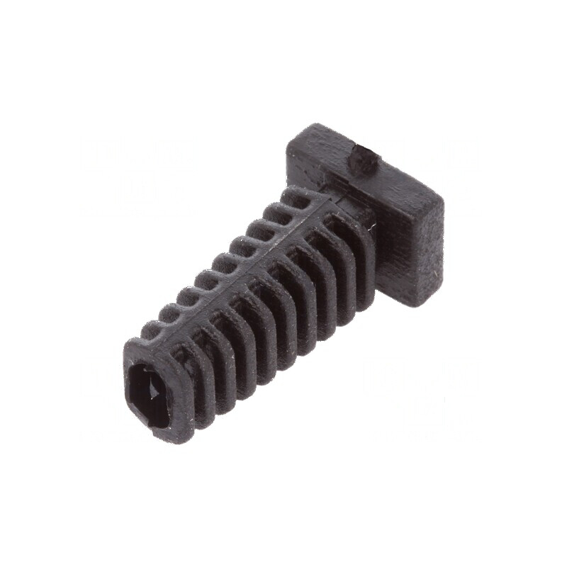 Manșon elastomer negru pentru panou, grosime max. 2,2mm, lungime 25mm | Electronic-mag.ro | Componente Electronice