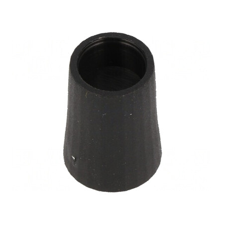 Buton rotativ conică termoplast neagră Ø6mm Ø12x17mm | Electronic-mag.ro | Componente Electronice