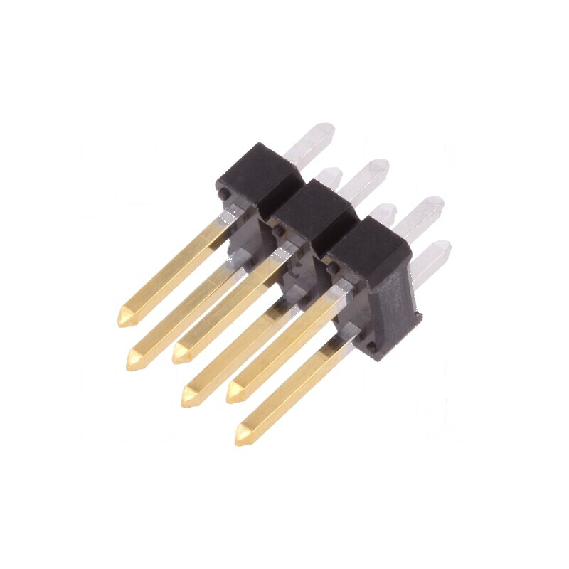 Conector BERGSTIK II tată cu 6 pini drept pentru şiruri pini. | Electronic-mag.ro | Componente Electronice