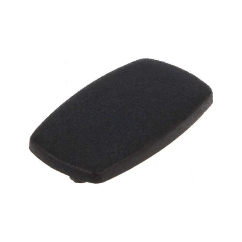 Capac ABS negru oval cu fixare prin apăsare | Electronic-mag.ro | Componente Electronice