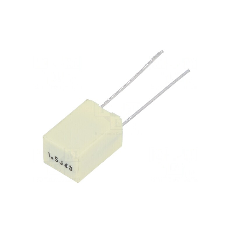 Condensator poliester 1,5uF 40VAC 63VDC 5mm ±5% -55÷105°C | Electronic-mag.ro | Componente Electronice Condensator poliester 1,5uF 40VAC 63VDC 5mm ±5% -55÷105°C | Electronic-mag.ro | Componente Electronice