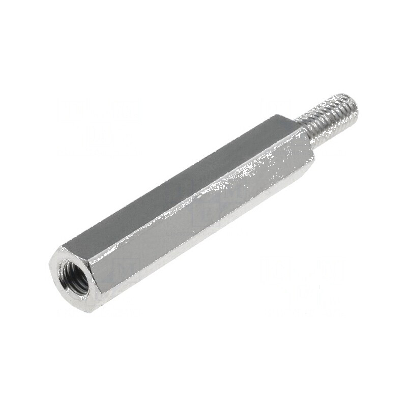 Piuliță distanțieră filetată 25mm M3 intern și extern | Electronic-mag.ro | Componente Electronice