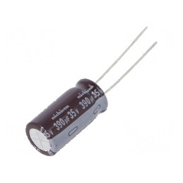 Condensator electrolitic low ESR THT 390uF 35VDC Ø10x22mm - componentă electronică de calitate | Electronic-mag.ro | Componente 