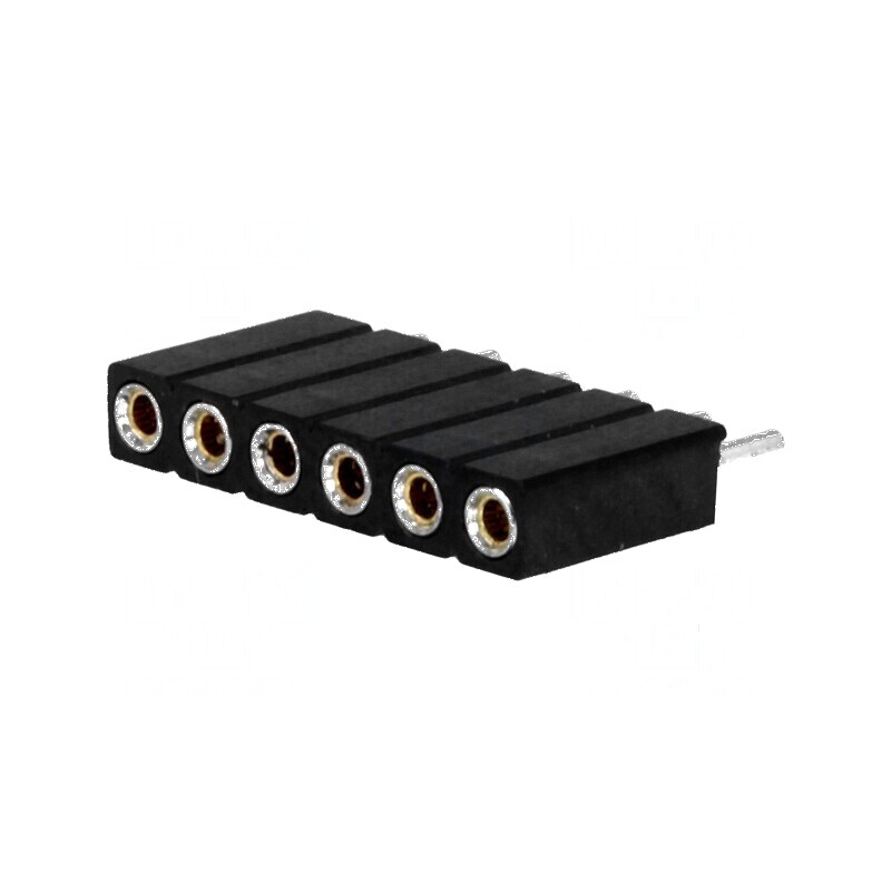 Conector şiruri pini soclu mamă cu 6 contacte întoarse THT | Electronic-mag.ro | Componente Electronice