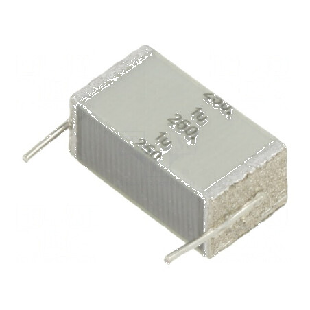 Condensator polietilenă 1uF 16,5x9,3x7mm THT ±10% 15mm - componentă electronică | Electronic-mag.ro | Componente Electronice