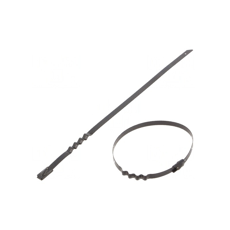 Colier de strângere din oțel inoxidabil AISI 304, dimensiuni L: 200mm, W: 4,6mm | Electronic-mag.ro | Componente Electronice