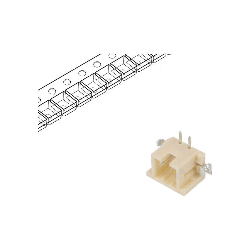 Conector cablu-cablu/PCB soclu tată PIN 2 DF3 Pas 2mm SMT | Electronic-mag.ro | Componente Electronice
