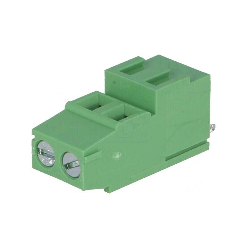 Regletă de conexiuni pentru PCB în unghi de 90°, 5mm piste, 2x2.5mm² | Electronic-mag.ro | Componente Electronice