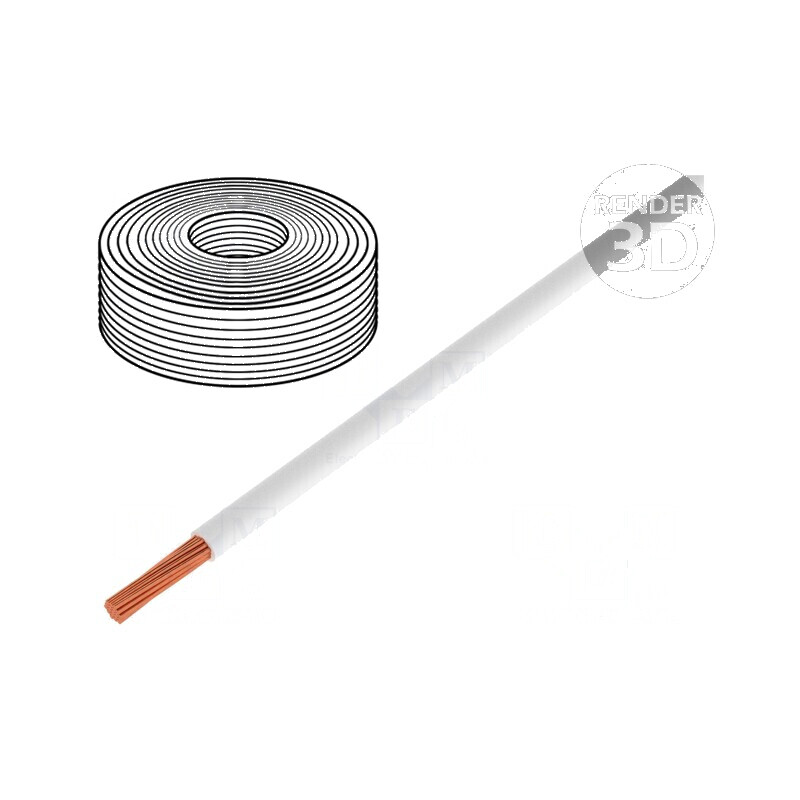 Cablu electric LifY 1x0,25mm2 litat cu cupru PVC alb 300V -15÷80°C Clasa 6 | Electronic-mag.ro | Componente Electronice