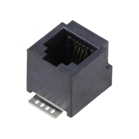 Conector RJ45 soclu 8p8c pentru PCB THT, PIN 8 | Electronic-mag.ro | Componente Electronice