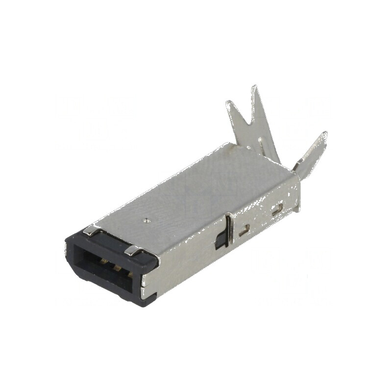Conector IEEE1394 mufa cablu lipire PIN 6 drept ecranat  | Electronic-mag.ro | Componente Electronice