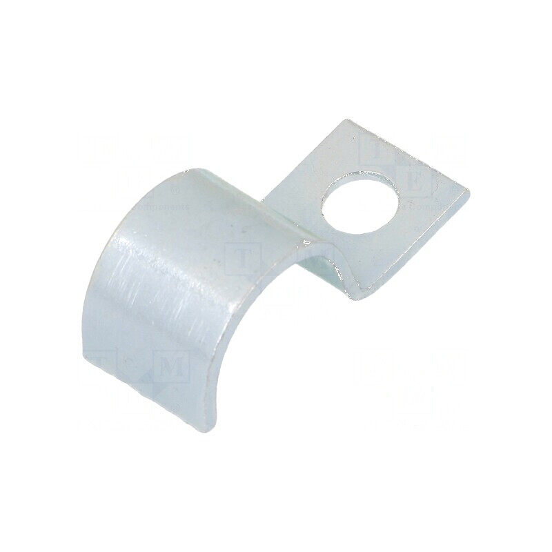 Clemă de fixare cu şurub pentru tuburi Ø16mm, orificiu montare Ø6mm, lățime 14mm | Electronic-mag.ro | Componente Electronice