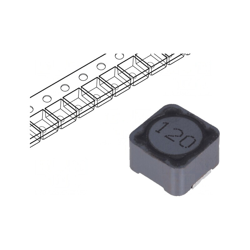 Inductor SMD 12uH 4,9A 24mΩ ±20% dimensiuni 12x12x8mm temperatura -40÷125°C | Electronic-mag.ro | Componente Electronice