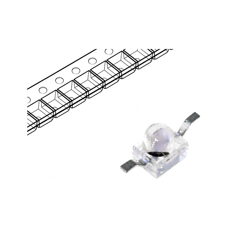 Emitator IR 890nm 35mW 17° SMD Transparent - Dimensiuni 2,5x2x2,7mm | Electronic-mag.ro | Componente Electronice