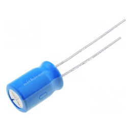 Condensator electrolitic THT 100uF 50VDC Ø10x12,5mm ±20% - componentă electronică de calitate | Electronic-mag.ro | Componente E