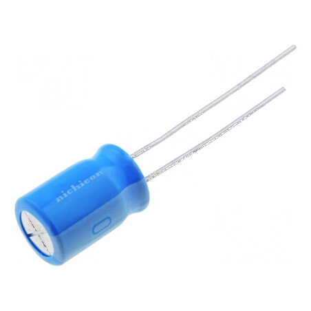 Condensator electrolitic THT 100uF 50VDC Ø10x12,5mm ±20% - componentă electronică de calitate | Electronic-mag.ro | Componente E