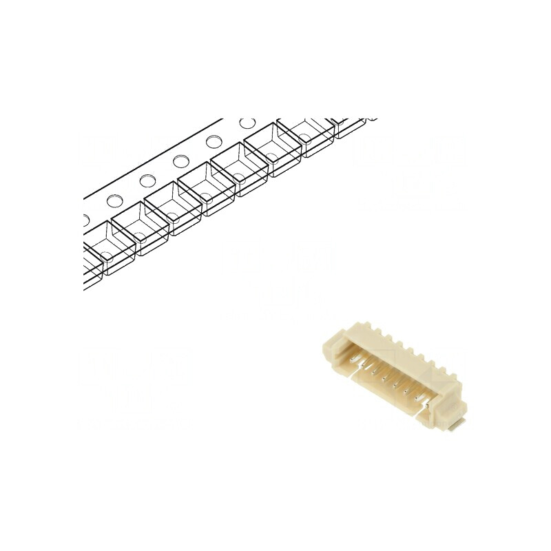 Conector cablu-placă soclu tată 1,25mm PIN 8 SMT 125V 1A - Componente electronice | Electronic-mag.ro | Componente Electronice