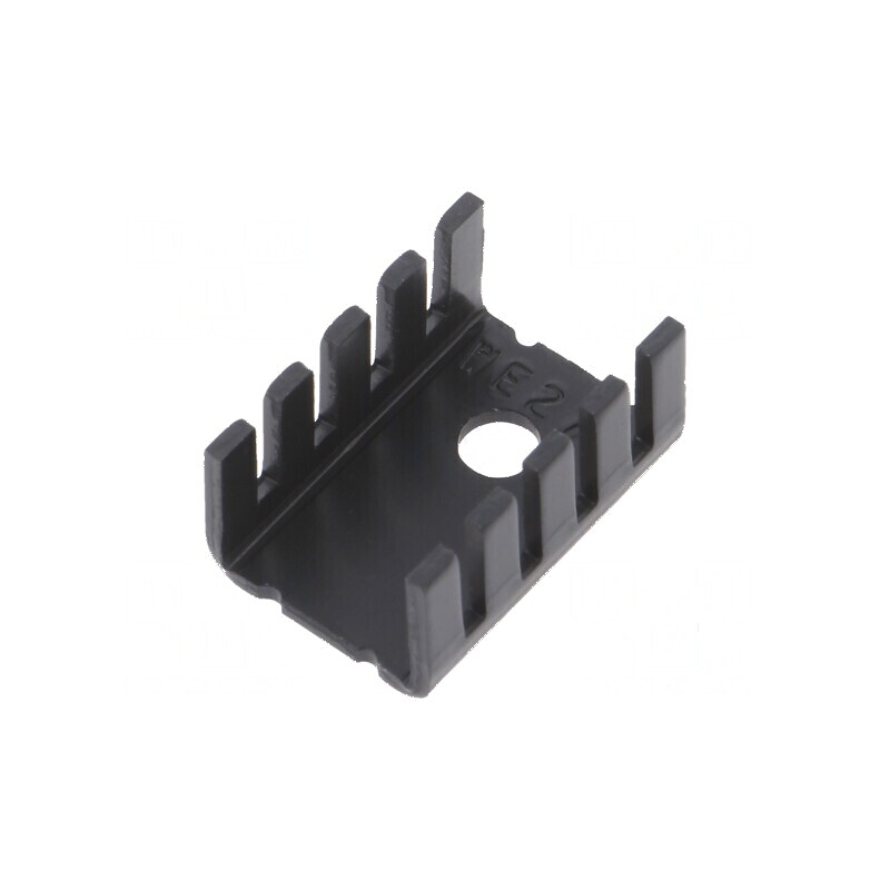 Radiator extrudat U TO220 negru 19,1mm x 13mm x 9,5mm | Electronic-mag.ro | Componente Electronice