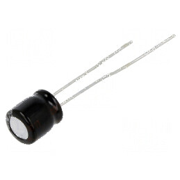 Condensator electrolitic THT 47uF 16VDC Ø6,3x7mm ±20% 1000h pentru aplicații electronice | Electronic-mag.ro | Componente Electr